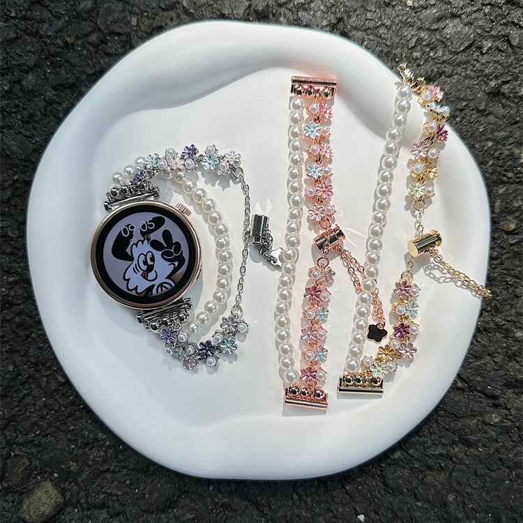 Oil painting flowers are suitable for Huawei watch gt4/3/2 strap personality 78 bracelet watch34pro strap women