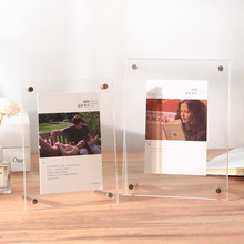 亚克力相框摆台装裱画框a4展示照片相架水晶透明玻璃6七寸海报框