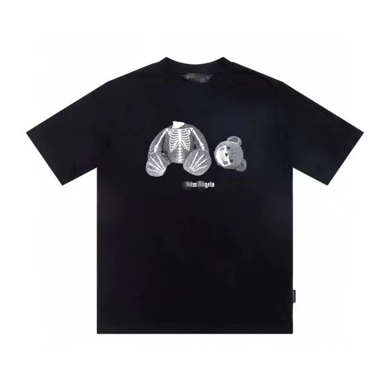 Оптовая Продажа с фабрики, Европейская и американская мода, совершенно новая футболка с принтом обезглавленного медведя с рентгеновским принтом, мужские и женские летние любители с коротким рукавом