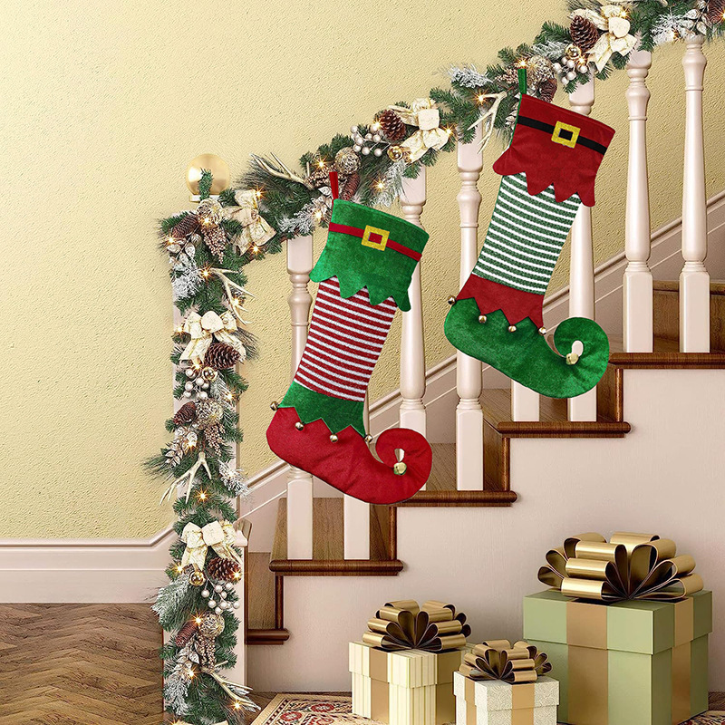 国境を越えたスポットクリスマス靴下妖精靴下クリスマス装飾装飾品大サイズクリスマス靴下プレゼント袋ストラップ|undefined