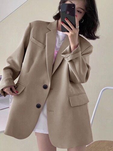 Women's Small Size Black Suit Jacket 2024 New Spring and Autumn Korean Style Casual Comfort High-end Suit