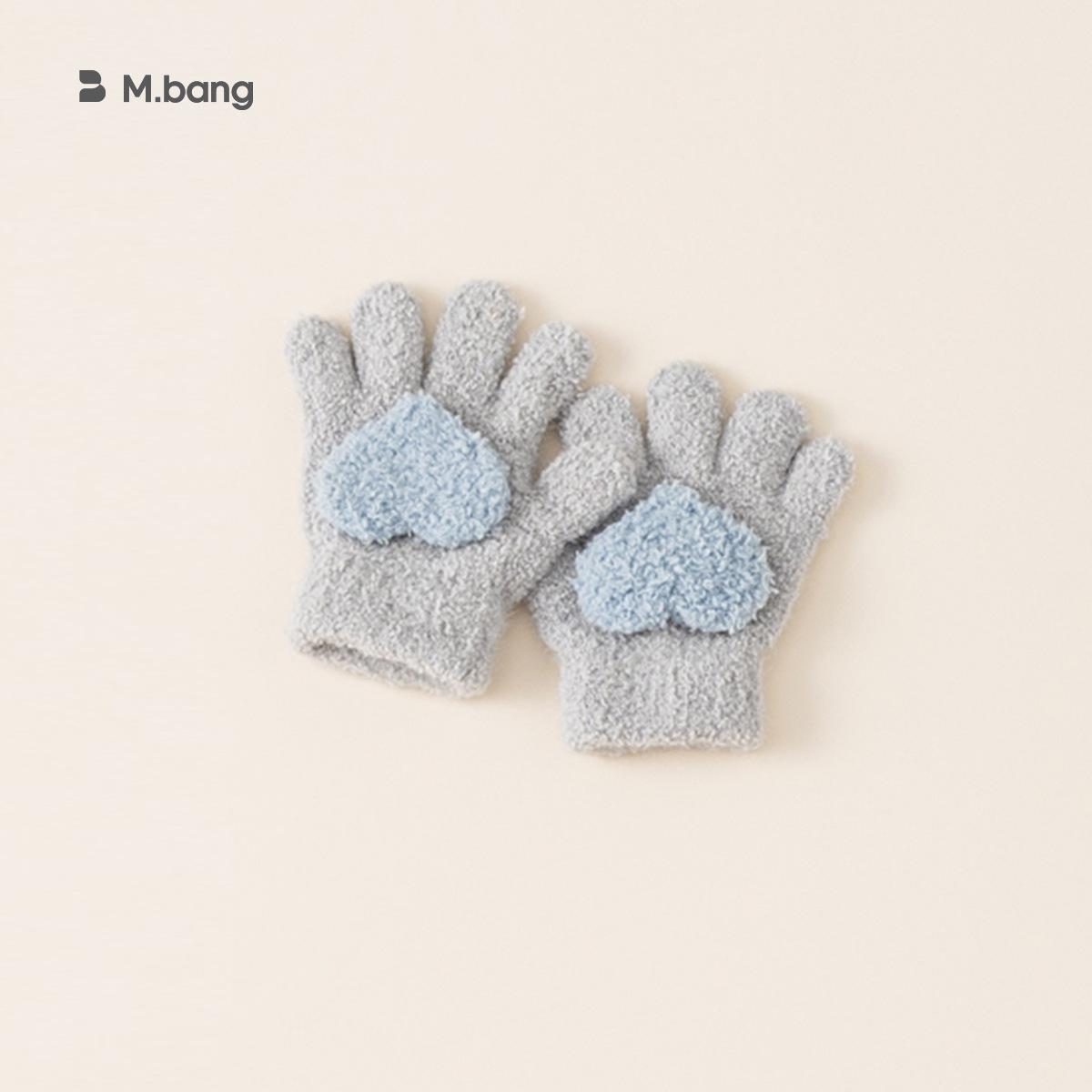 Yoobao ropa infantil guantes de niñas amor guantes de lana otoño y invierno nuevo bebé dulce guantes de punto de cinco dedos