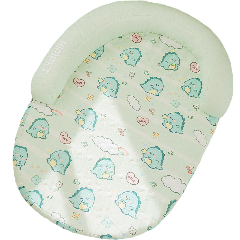 Primavera y verano gato de dibujos animados en forma de U almohada de látex nido de gato verano cama de gato cama de perro nido de mascota cojín fresco