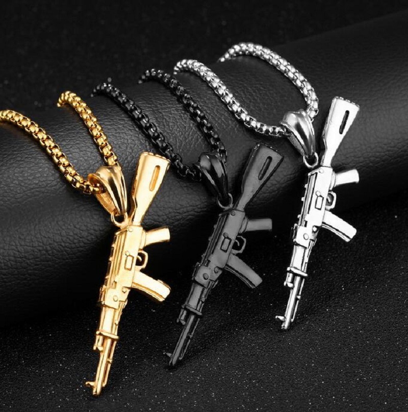 Mode Pistolet Alliage Placage Incruster Strass Unisexe Pendentif 1 Pièce display picture 6