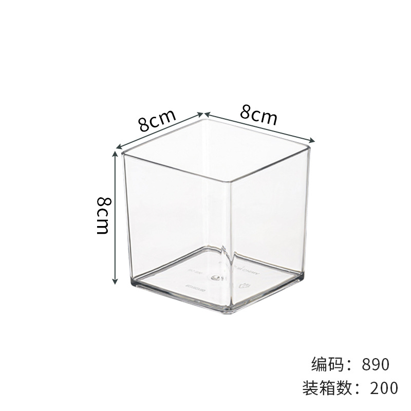 Jarrón de flores de plástico de sensación medieval de alta gama - Múltiples tamaños, alta transparencia, cubo despertador de flores, a prueba de caídas, imitación de vidrio, cubo para floristería/flores frescas