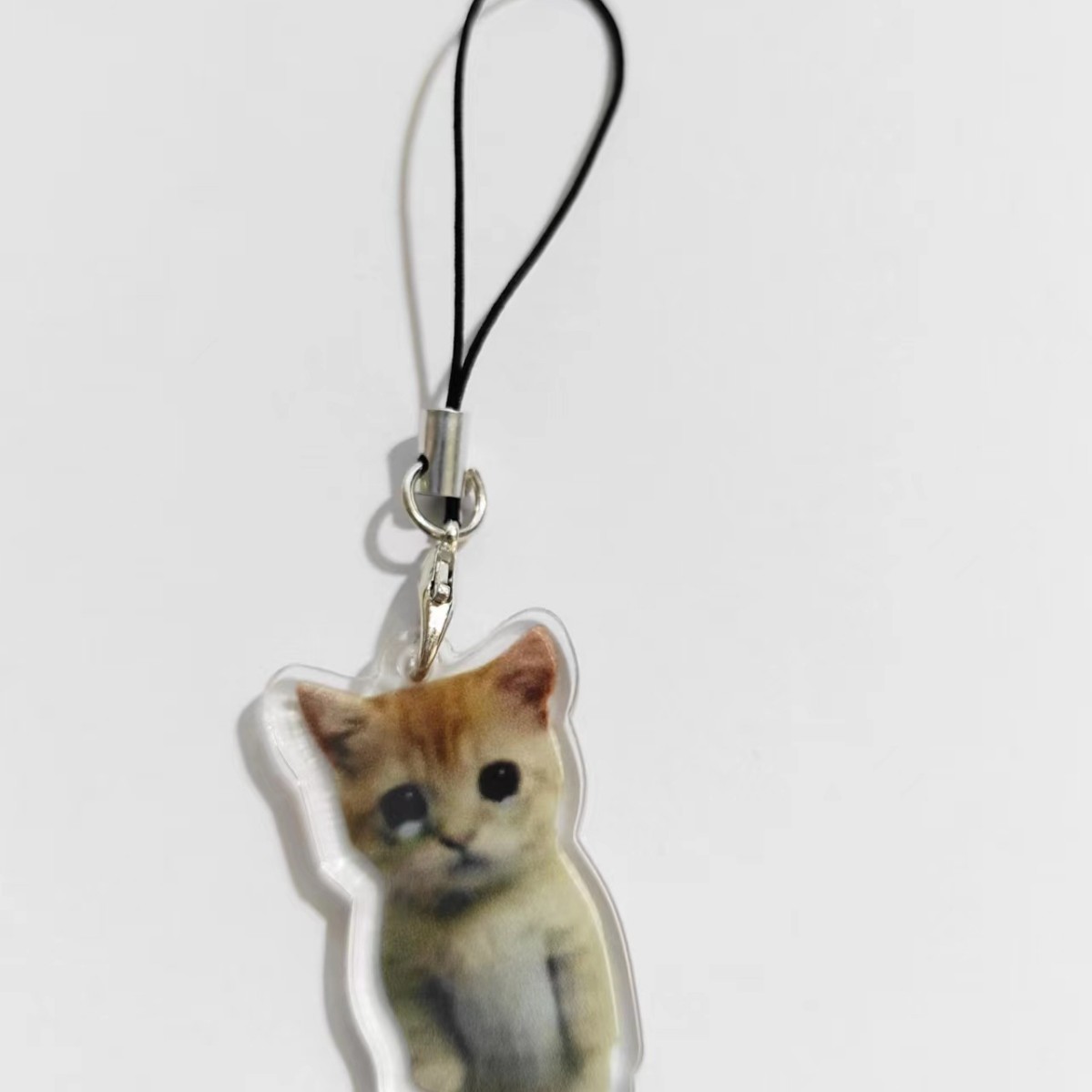 Comida Cabeza de gato Plátano Gato Emoji Llavero Red de Internet Escultura de arena Spoof Cat Little Red Book Estilo explosivo Colgante de mochila escolar