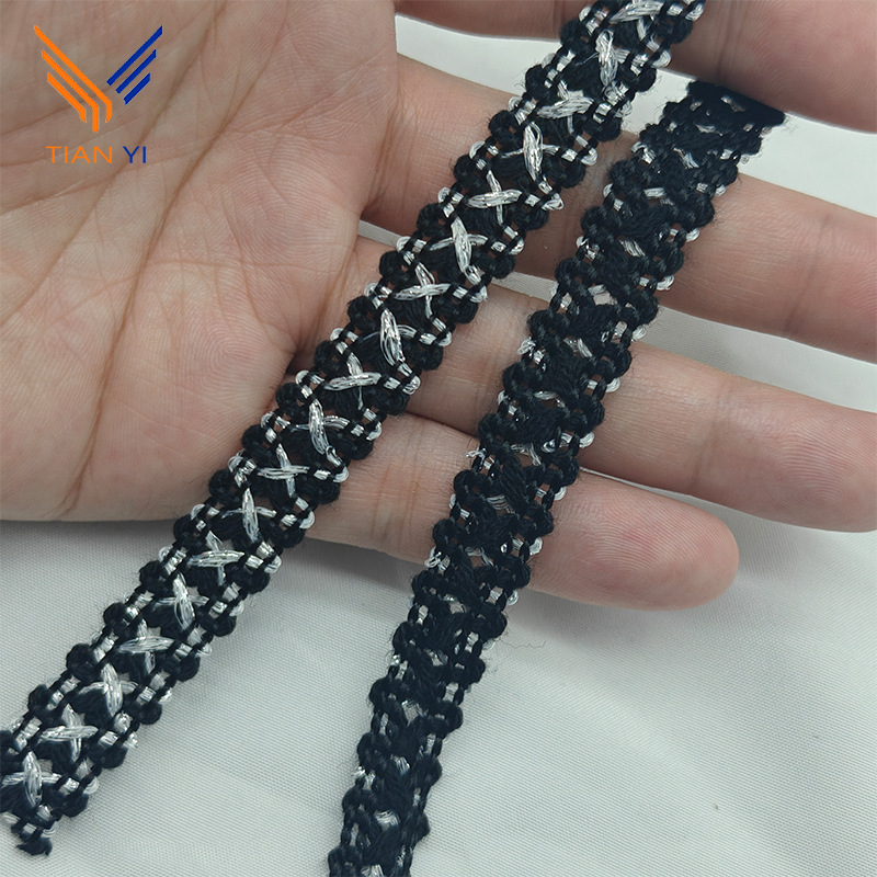 블랙 실버 와이어 크로스*1.5CM