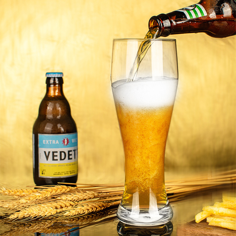 Hercules elaboró la taza de cerveza creativa de la cintura-apretado taza de jugo de vidrio octogonal Copa transfronterizo imprimible Logo