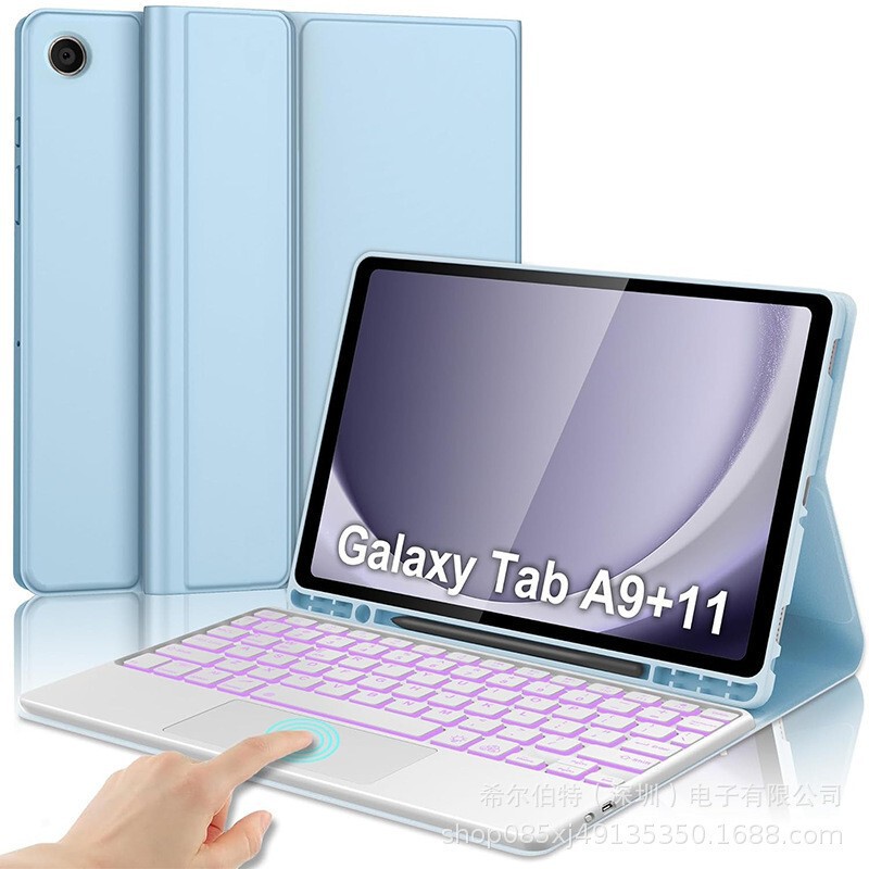 Samsung Galaxy S10FE タブレット保護ケース 10.9inch タッチバックライト Bluetooth キーボードレザーケース X510 に適しています。|undefined
