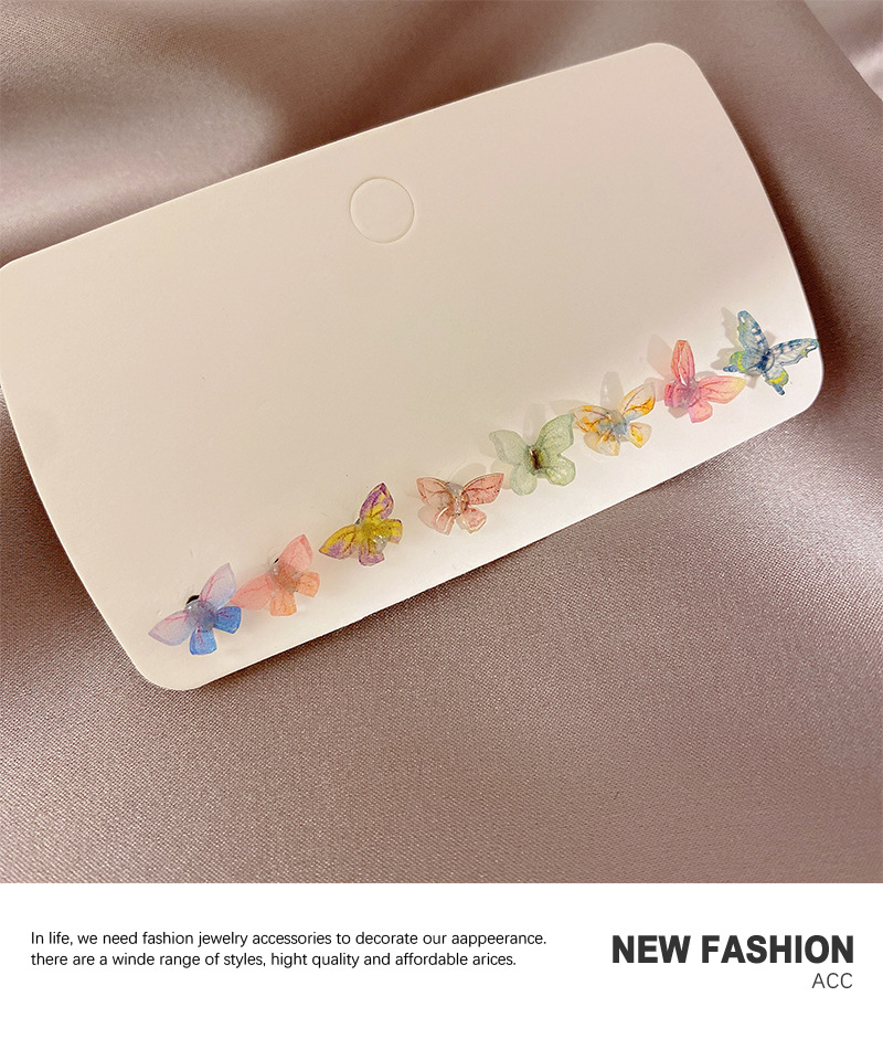 1 Set Fashion Butterfly Resin Stoving Varnish Womenu0027S Ear Studs