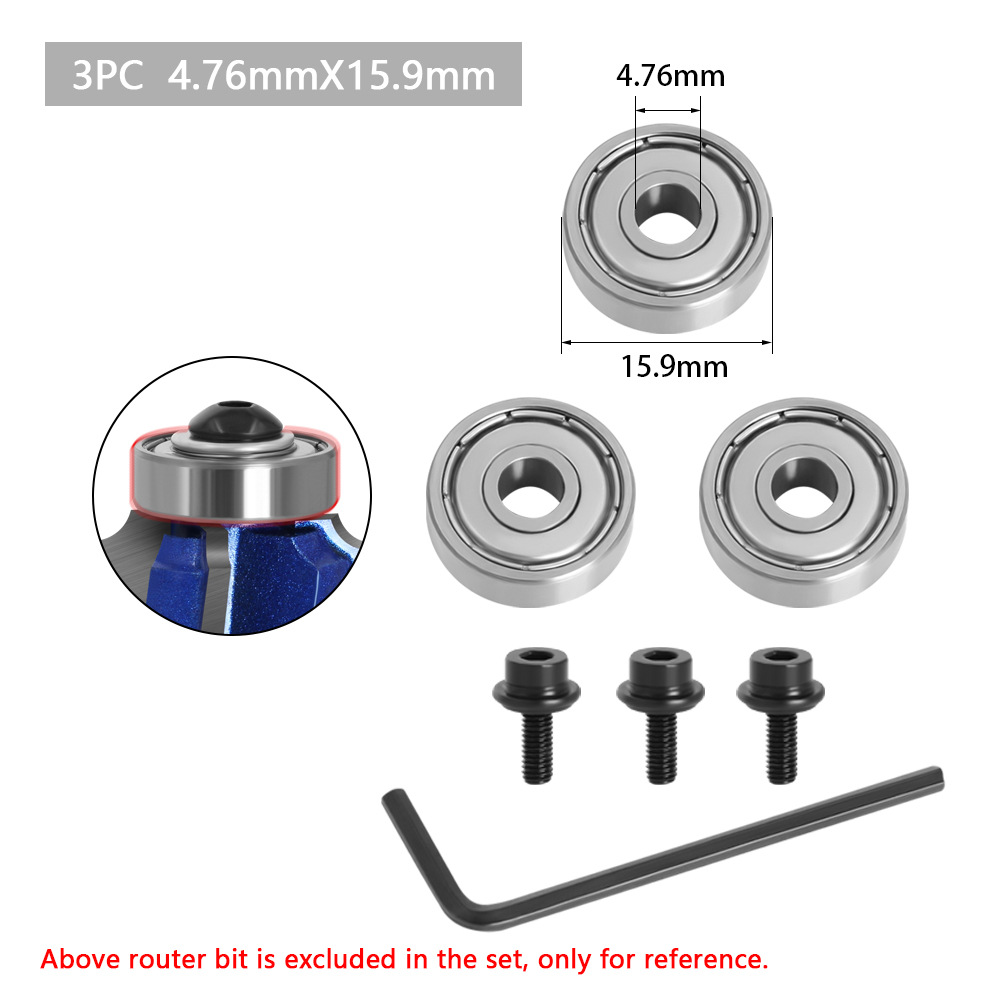 Accesorios de rodamientos superior e inferior de la broca del cojinete vástago del cojinete de fresado accesorios de la bola