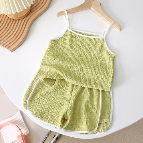 Girls Camisole Suit Summer New Baby Thin Shorts Girls Clothes Children's Clothing