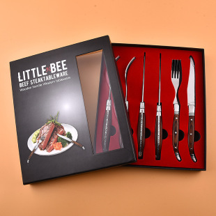 Stainless Steel Tableware suit Household Restaurant Steak Knife and Fork suit Gift Box Giveaway Household Tableware suit