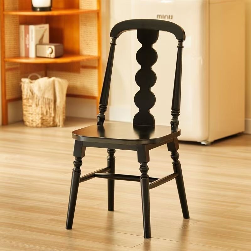Sillas de comedor de madera maciza estilo medieval retro francés sillas de comedor de madera maciza sillas de respaldo de banco