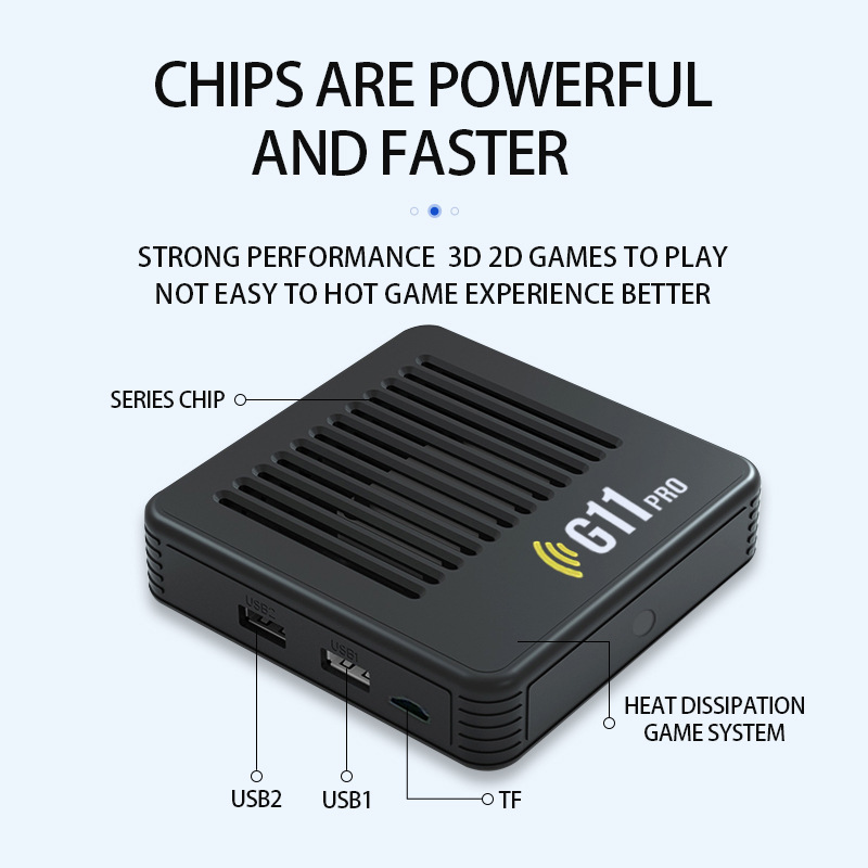 Consola de Juegos G11PRO Transfronteriza, Cuidadosamente Seleccionada, Receptor de TV 4K con Sistema Dual Android, Inalámbrico, para Dos Jugadores