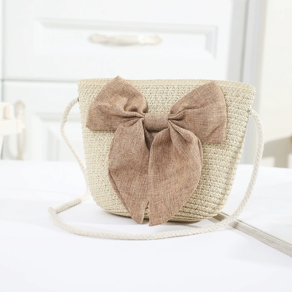 Large bag of rice with khaki bow