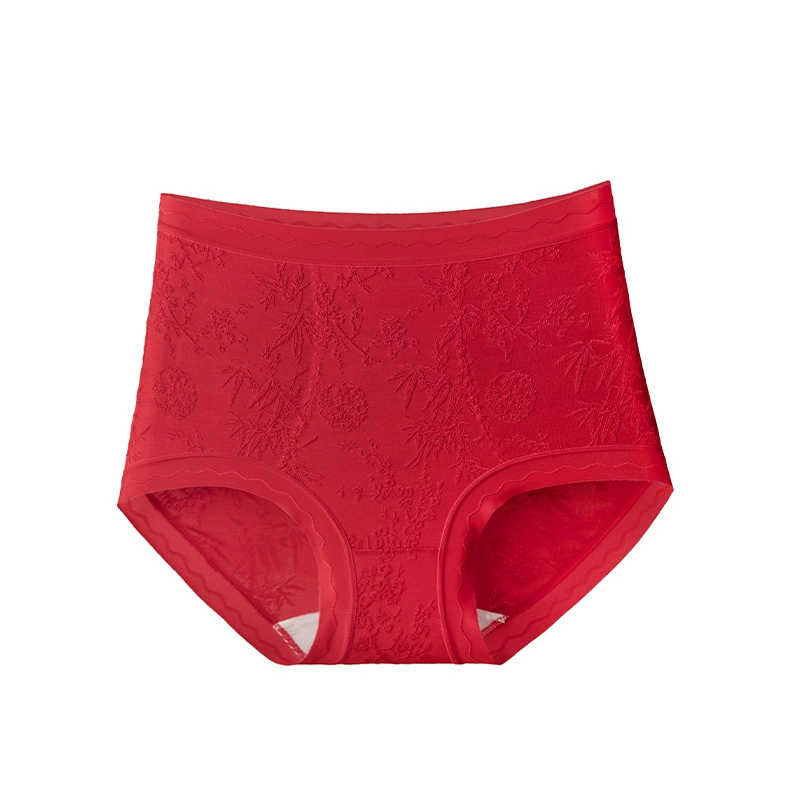 美宅 Underwear, кружевные брюки, антибактериальные шелковые длинные брюки, высокая талия, плюс размер