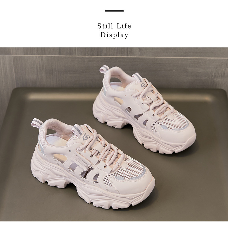 Giày sneaker nữ đế dày phong cách chunky, lưới thoáng khí mùa hè 2025 — Màu xanh lá cây [phiên bản nâng cấp], SSC2112E5K màu tím nhạt rỗng thoáng khí, SSC2112E5K màu xanh lá cây rỗng thoáng khí, Màu tím nhạt [phiên bản nâng cấp] chi tiết 13