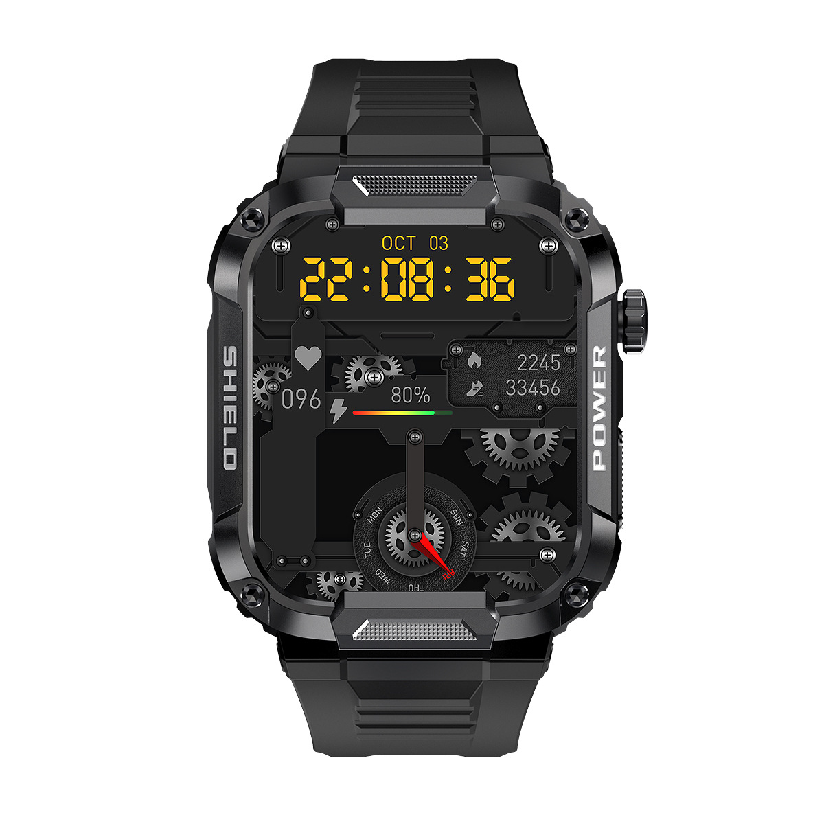 Mixuan nuevo MK66 reloj inteligente Bluetooth llamada inteligente de tres pruebas 1,85 pantalla grande mano inteligente mal monitoreo de la salud