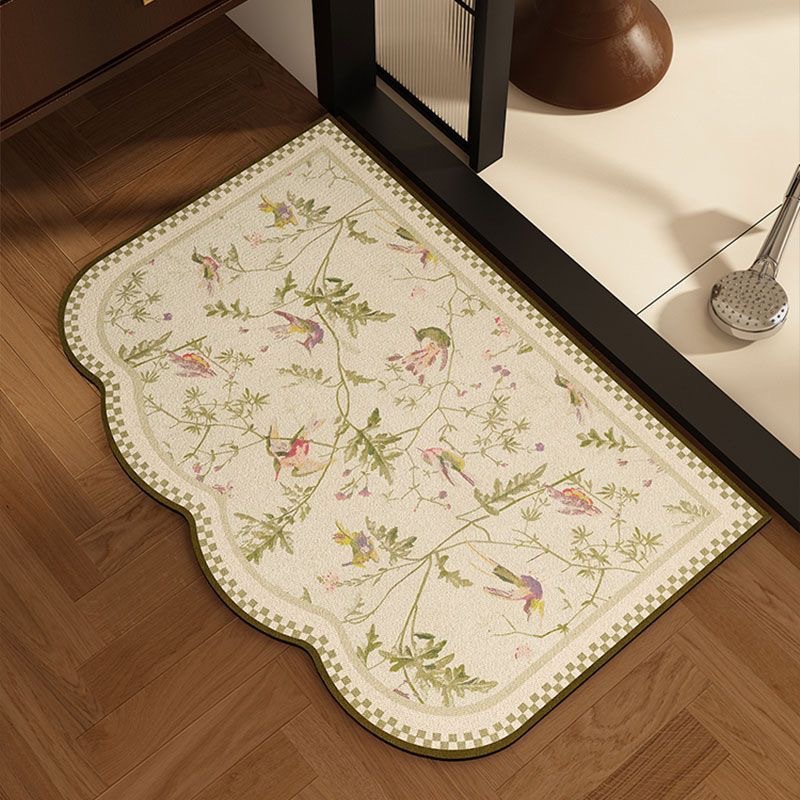 New Chinese Style Bathroom Diatom Mud Absorbent Floor Mat Non-Slip and Stain-Resistant Toilet Home Bathroom Door Easy Care Floor Mat