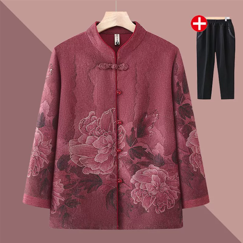 Spring shirt, thin summer clothing, Chinese style, for middle age