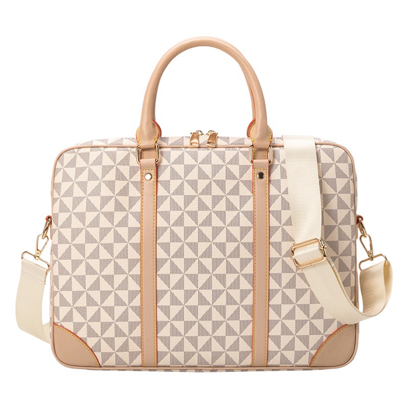 European and American New Men's Handbag Large Capacity Business Briefcase Trendy Brand Printed Computer Bag Shoulder Crossbody Bag