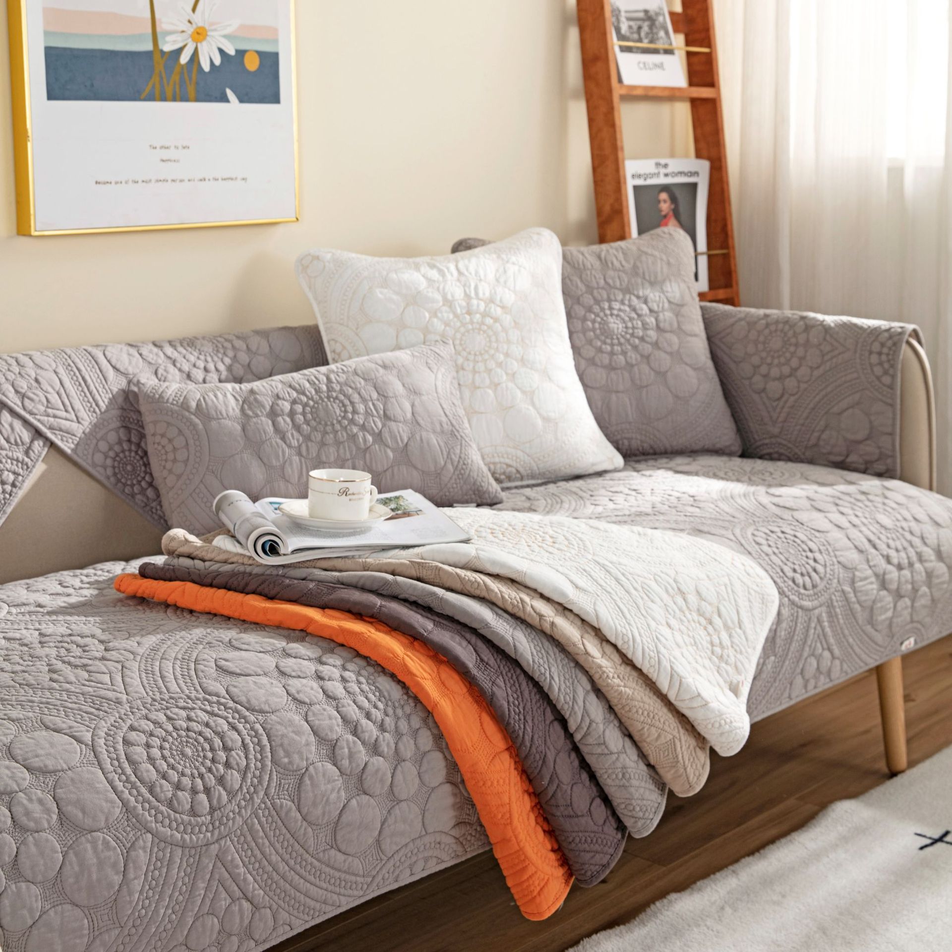 Europäischer Minimalistischer Sofaüberwurf Elastisch Kratzfest_voghion.com