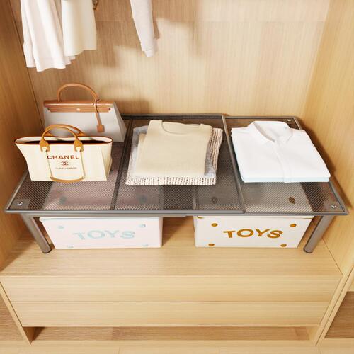 Retractable wardrobe storage layered artifact storage rack clothes cabinet interior space use cabinet drawer partition shoe rack