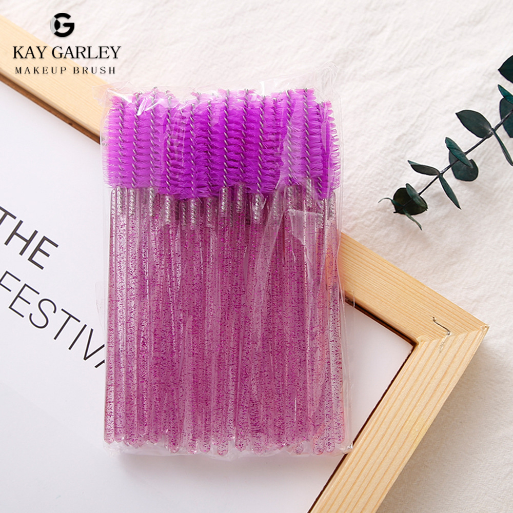 Cepillo desechable para pestañas y cejas – varilla de cristal, portátil y colorida