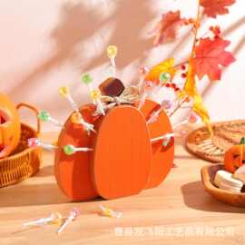 木质糖果架万圣节餐桌儿童玩具摆件装饰品实木南瓜甜品展示架
