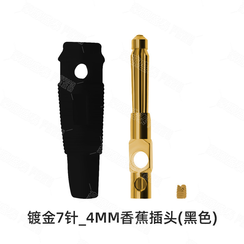 純銅ハンダレス32a大電流高圧バナナジョイント4mmバナナプラグスピーカーコードバナナヘッド7ピン|undefined