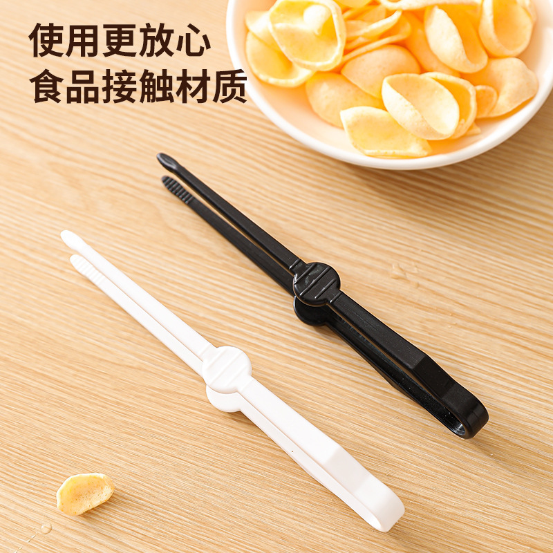 Clip de bocadillos multifuncional no sucio mano patatas fritas clip de alimentos de plástico de cocina complementaria snack clip de alimentos alargado clip de alimentos