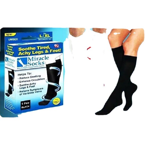 Socks Miracle Socks Black and white beautiful legs elastic leg compression socks calf slimming elastic socks leg shaping socks