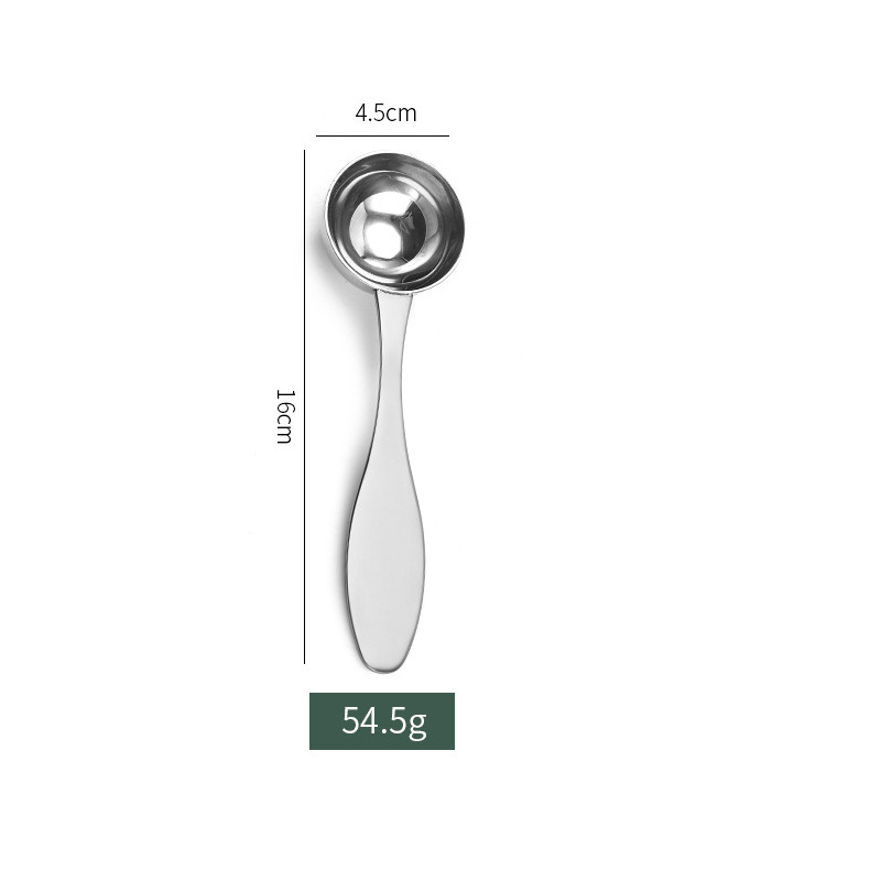 Stainless Steel Measuring Thickened Coffee Bean Scoop With Scale, Long-handled Kitchen Salt Control Fish Ball Baking_voghion.com
