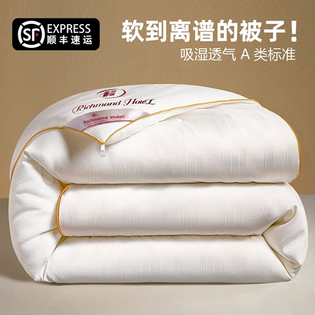 Chăn tơ tằm dâu vải bọc cotton nguyên chất, hàng thanh lý, chăn xuân thu/điều hòa và chăn đông dày
