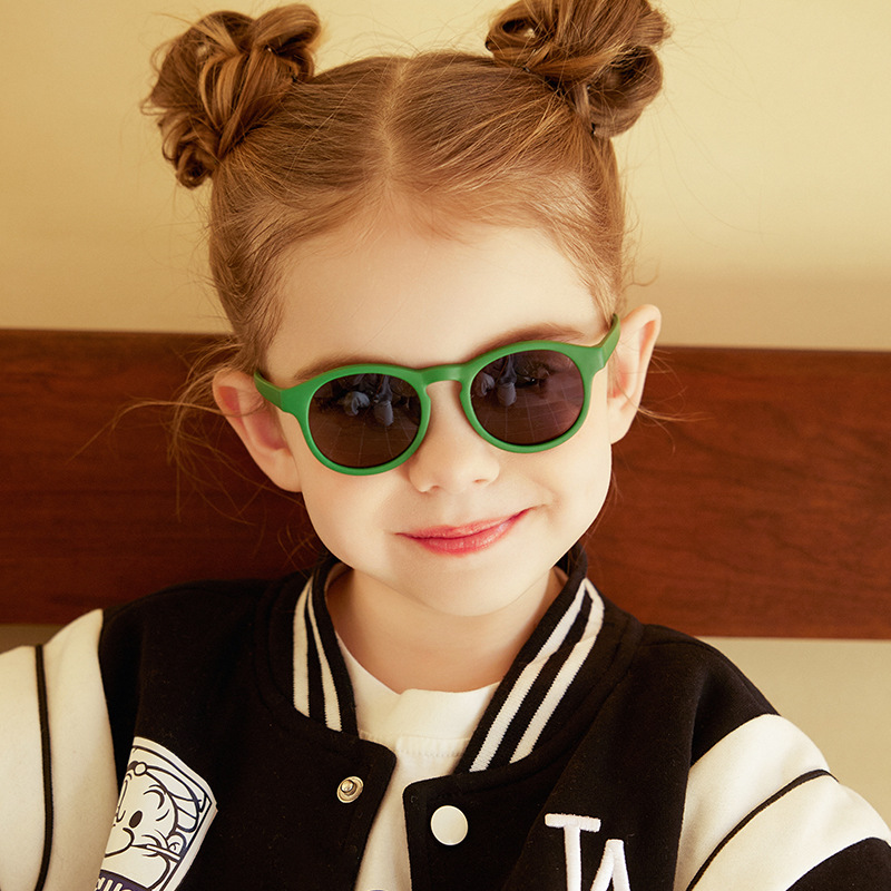 2022 New Children's Silicone Sunglasses 0-3 Years Old Baby Sunglasses Outdoor Sun Shade Anti-UV for Men and Women 8308