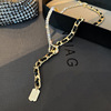 Korean version of light luxury niche chain 2022 new women's design sense INS temperament neck chain rhinestone stitching clavicle chain