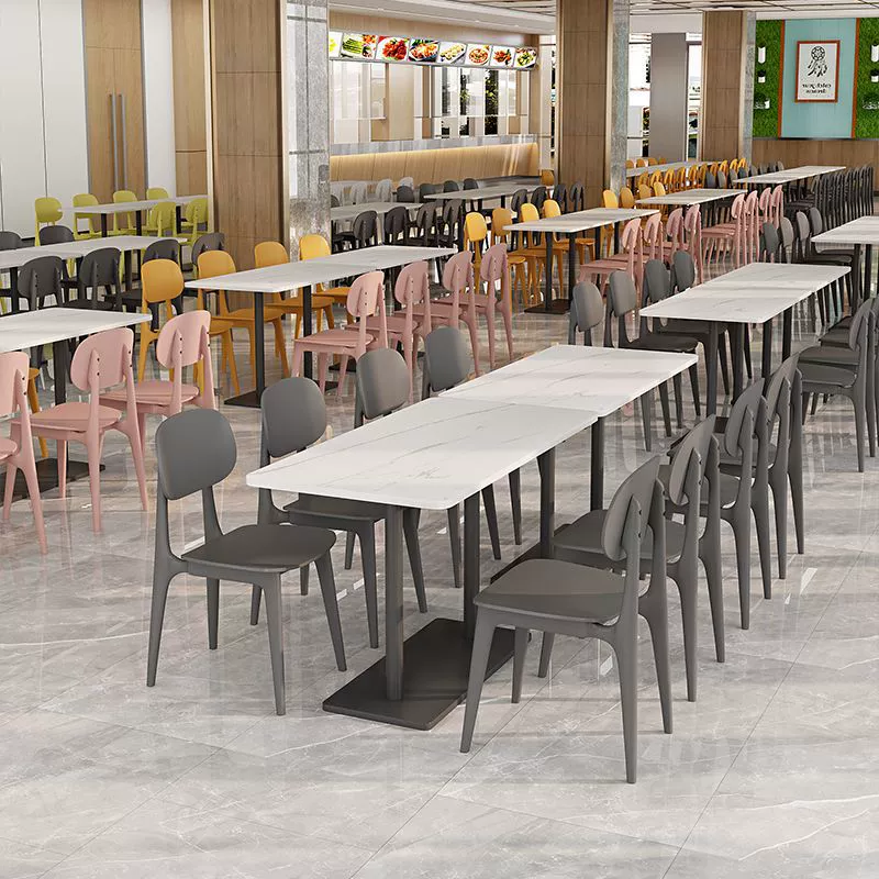 Коммерческий ресторан быстрого питания, комбинация стола и стула, закусочная, кафе, магазин чая с молоком, обеденный стол, стол и стул для столовой, обеденный стол из сланца для отеля