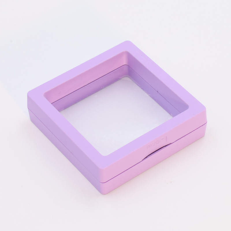 Caja de Exhibición Flotante de PE 14x14 cm Antipolvo y Transparente