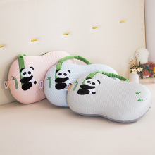 新款卡通熊猫刺绣凉感记忆棉枕头宝宝枕慢回弹枕不塌陷儿童枕芯