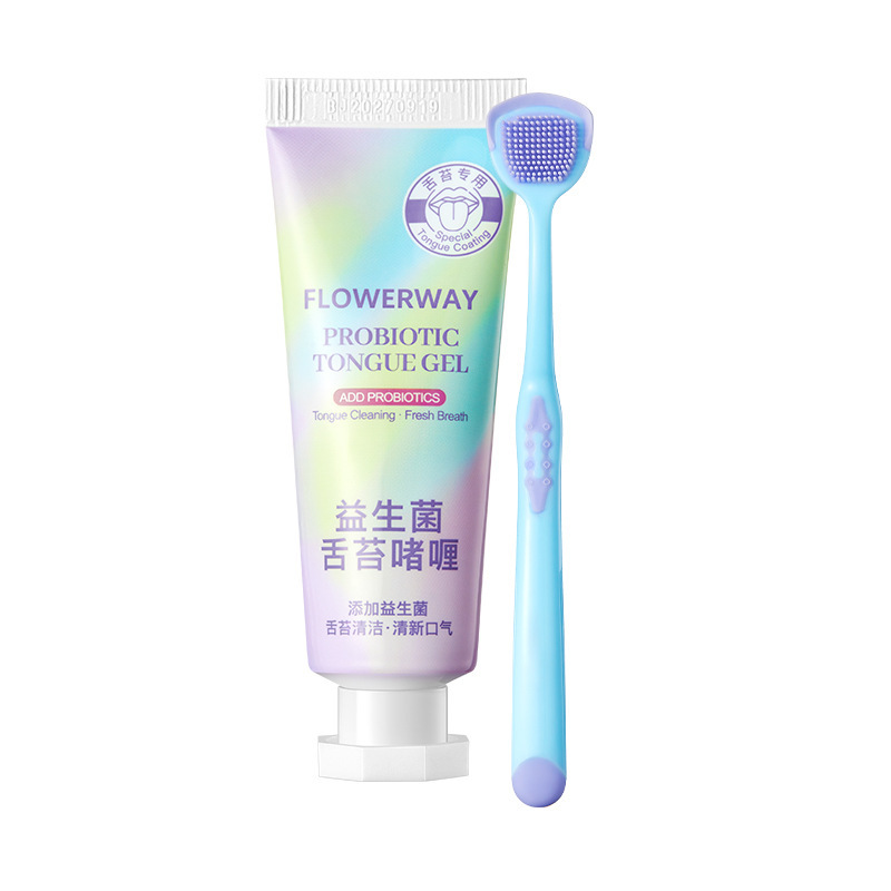 FLOWERWAY プロバイオティック舌コーティングジェルは舌コーティングをきれいにし、口臭をさわやかにし、口臭と臭いを除去します。|undefined