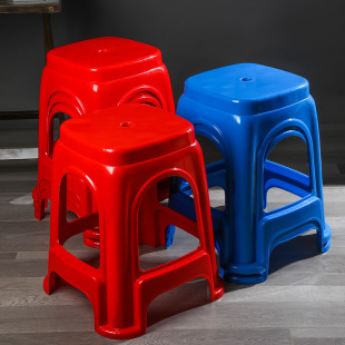 Thickened Plastic Stool Household Adult High Stool Food Stool Plastic Stool Living Room Bench Cooked Plastic Chair