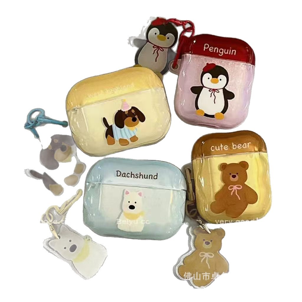 Cartoon Penguin Perro Apple auriculares AirPods 4 auriculares AirPods pro3 estuche