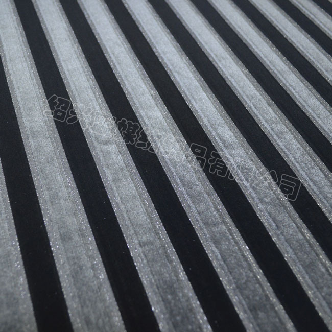 现货经编KS彩虹条韩国绒银丝抽条阳离子 女装裙子裤料面料