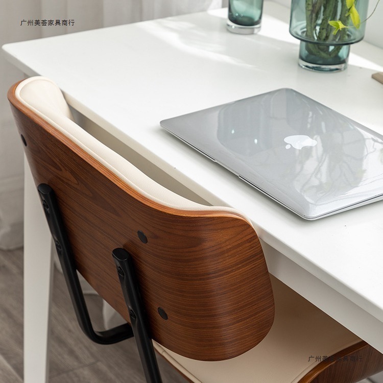 Silla de computadora de lujo ligera silla de escritorio de dormitorio pequeña silla de escritorio de madera maciza silla giratoria confortable silla de elevación silla de oficina