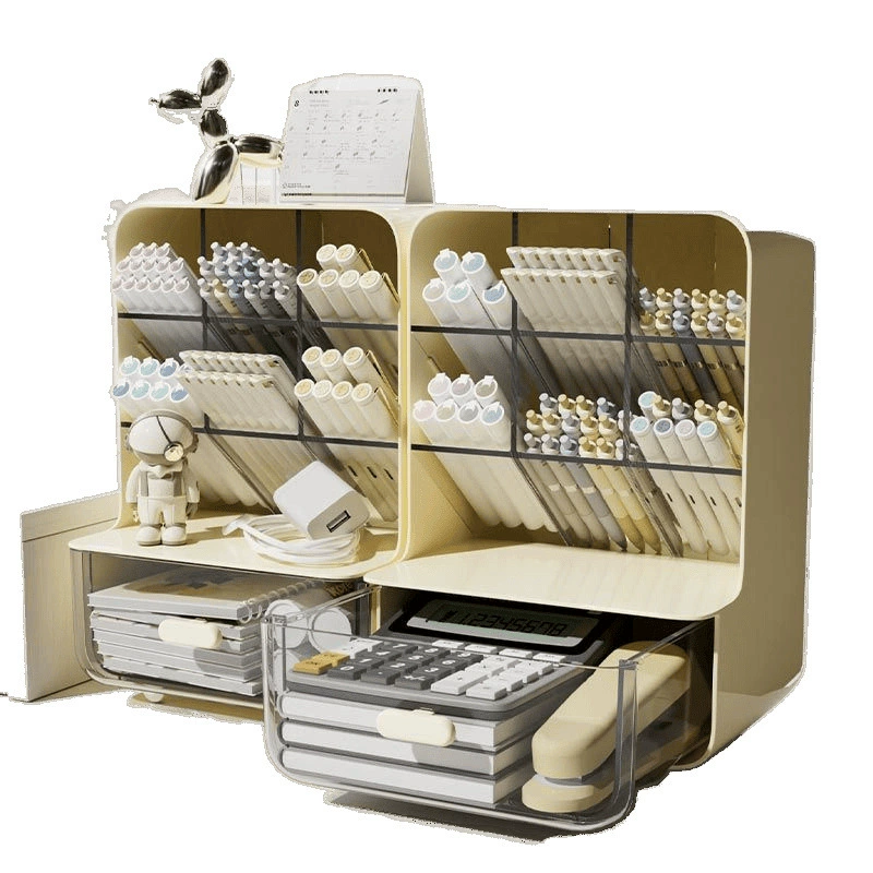 Pens holder, multilayer capacious storage box, table pencil case for boxes for students, stationery