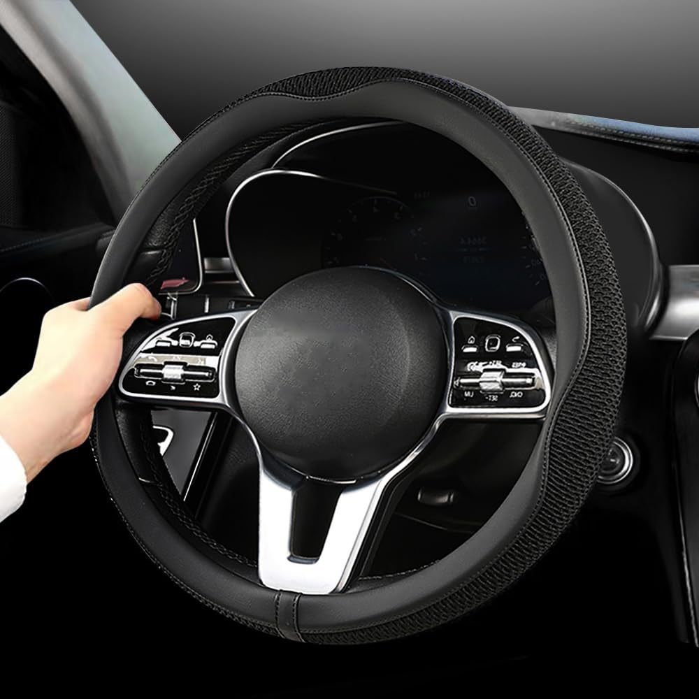 2024 New Breathable Ice Silk Car Steering Wheel Cover, Direct Sales from the Manufacturer, Dropshipping, Cross-Border Hot-Selling Product