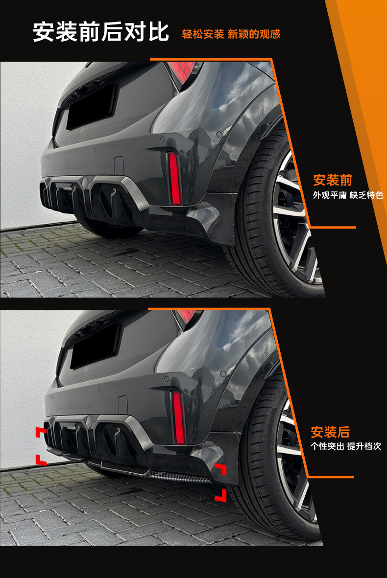 Suitable for Mini Cooper F65 F66 Jcw 2024+ Rear Lip Spoiler Small Surround Modification Accessories