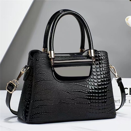 Cross-border mom bag new fashion fashion crocodile pattern texture handbag one-shoulder crossbody temperament large capacity women's bag