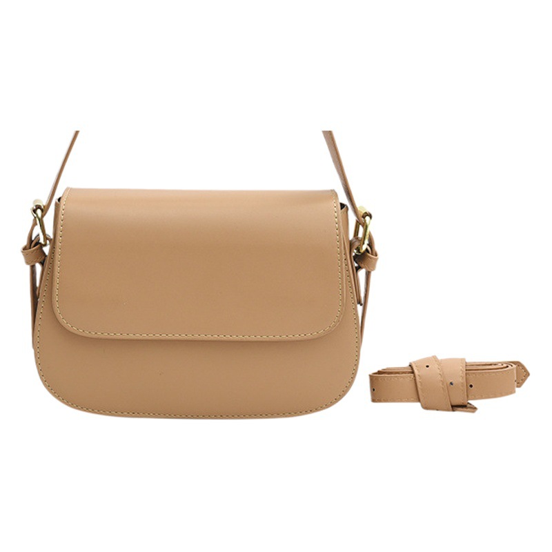 Nicho francés bolso de mujer 2023 Nuevo ins retro pequeño bolso cuadrado de verano simple bolso de mensajero de hombro de cuero para mujer